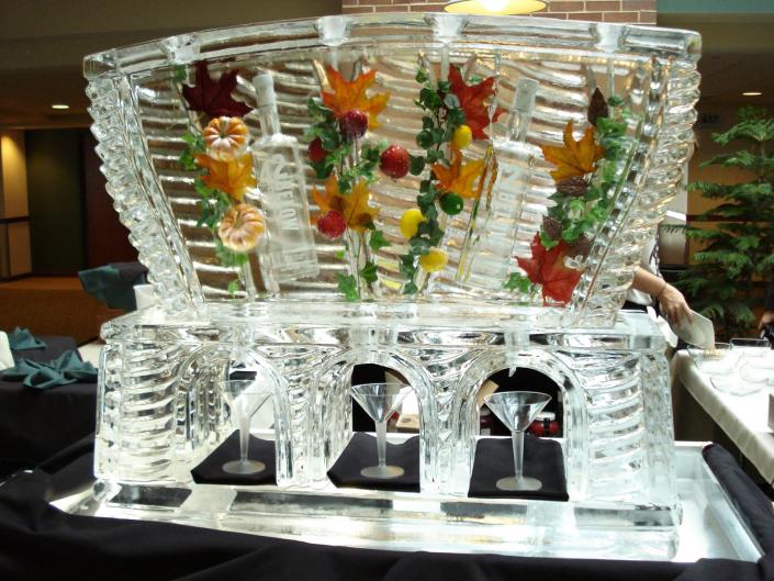 This Fall Themed Ice Luge was custom built and is one our longest lasting ice designs. 