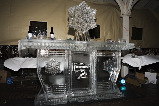 Winterfest would not be complete without a custom ice bar from Krystal Kleer Ice Sculptures, LLC. 