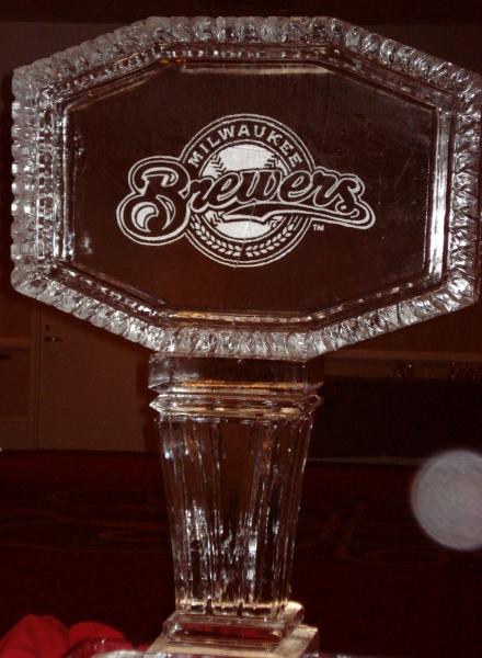Incorporate your logo in a custom ice sculpture from Krystal Kleer Ice Sculptures, LLC.