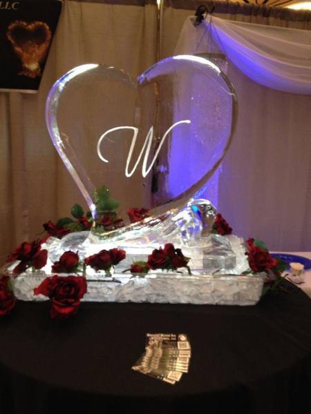 Monogram ice carvings can be as diverse as the people getting married, and can be functional or simply decorative. Please give us a call to learn more. We look forward to being a part of your next event. 
