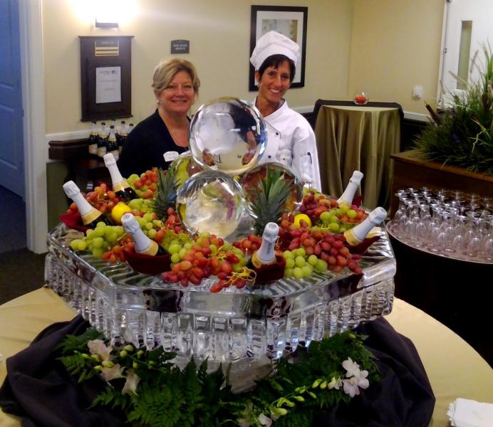 Here is an example of my favorite custom ice sculptures from the past. The Grande Champagne Fountain makes a stunning statement for a champagne station!