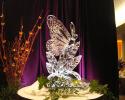 Dramatic "Butterfly on Leaf" Display" Ice Sculpture