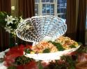 Mouth-Watering Clam Shell with Shrimp Display Ice Sculpture