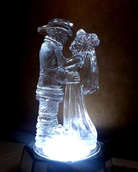 Fireman and his Bride Ice Sculpture