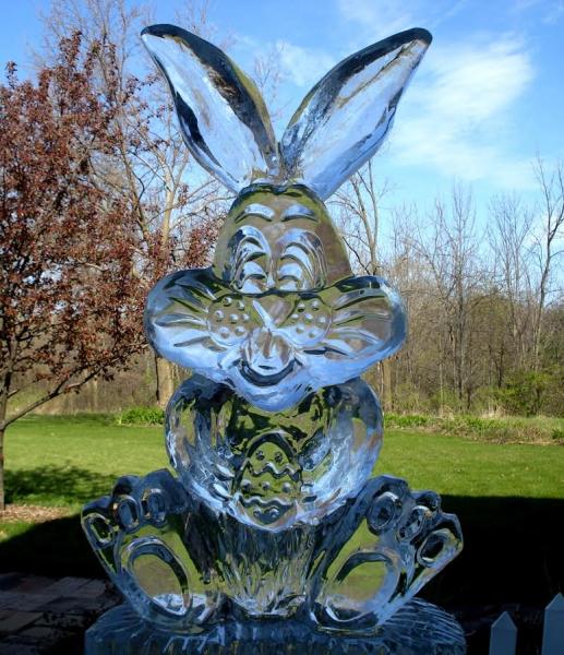 Easter Bunny Ice Sculpture